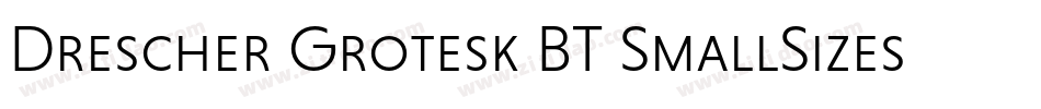 Drescher Grotesk BT SmallSizes字体转换